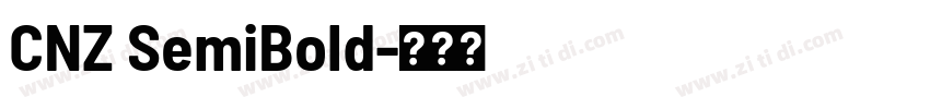 CNZ SemiBold字体转换